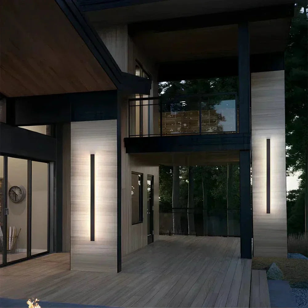 Modern Aluminium Backlit Outdoor Wall Sconce