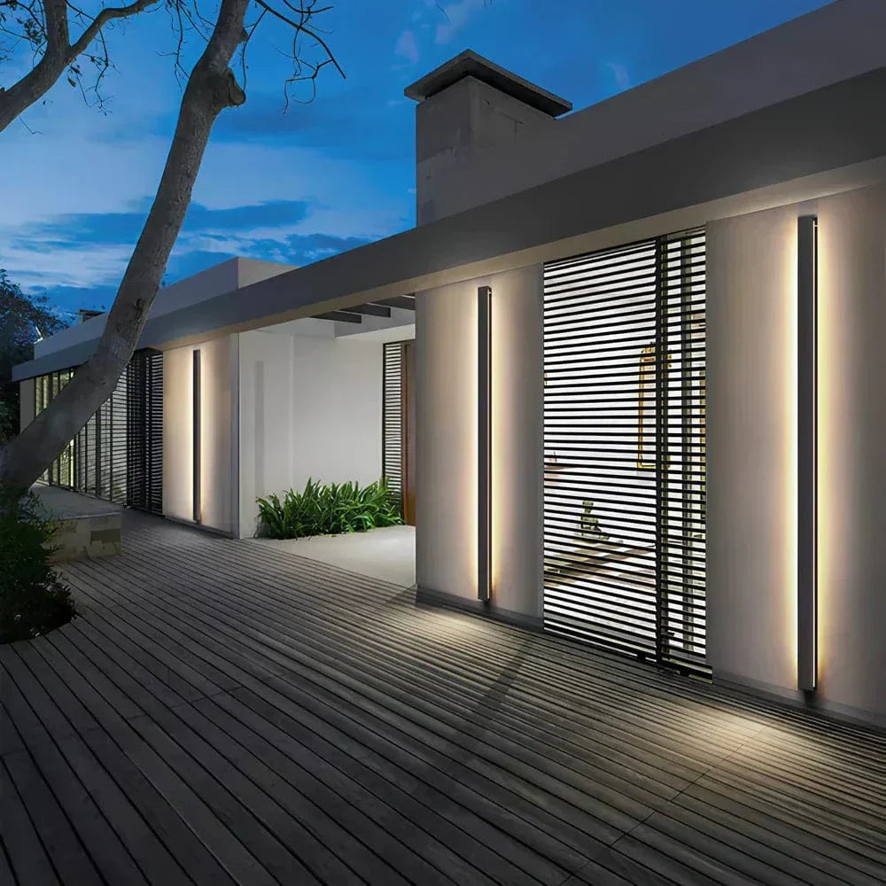 Modern Aluminium Backlit Outdoor Wall Sconce