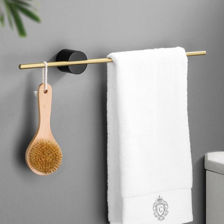 Modern Metal Towel Holder Rack with Adjustable Bar – Elegant Bathroom Design