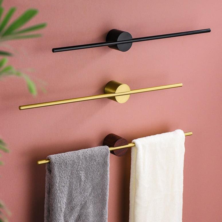 Modern Metal Towel Holder Rack with Adjustable Bar – Elegant Bathroom Design