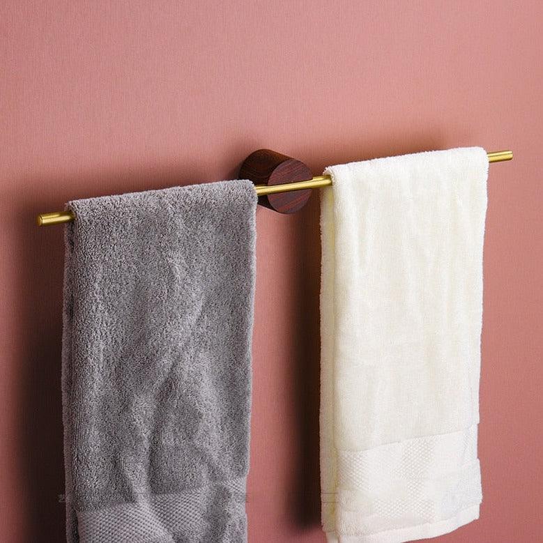 Modern Metal Towel Holder Rack with Adjustable Bar – Elegant Bathroom Design
