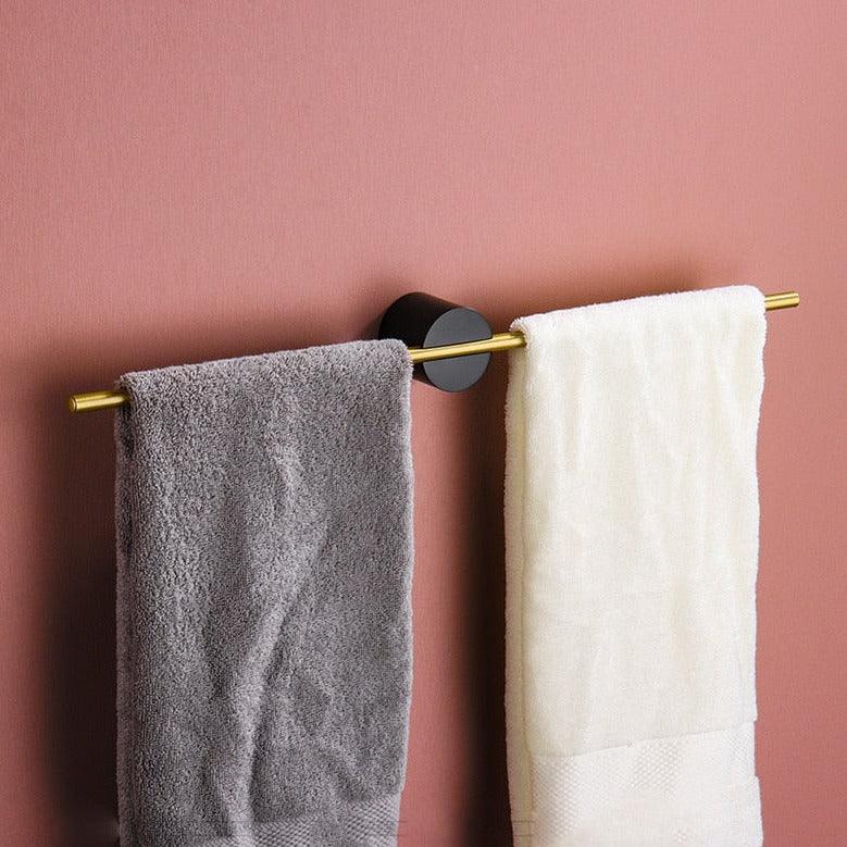 Modern Metal Towel Holder Rack with Adjustable Bar – Elegant Bathroom Design