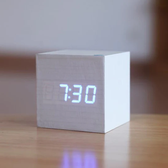 Modern Wooden Digital Clock