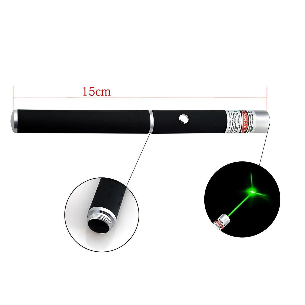 Multicolor Laser Pointer with Adjustable Focus