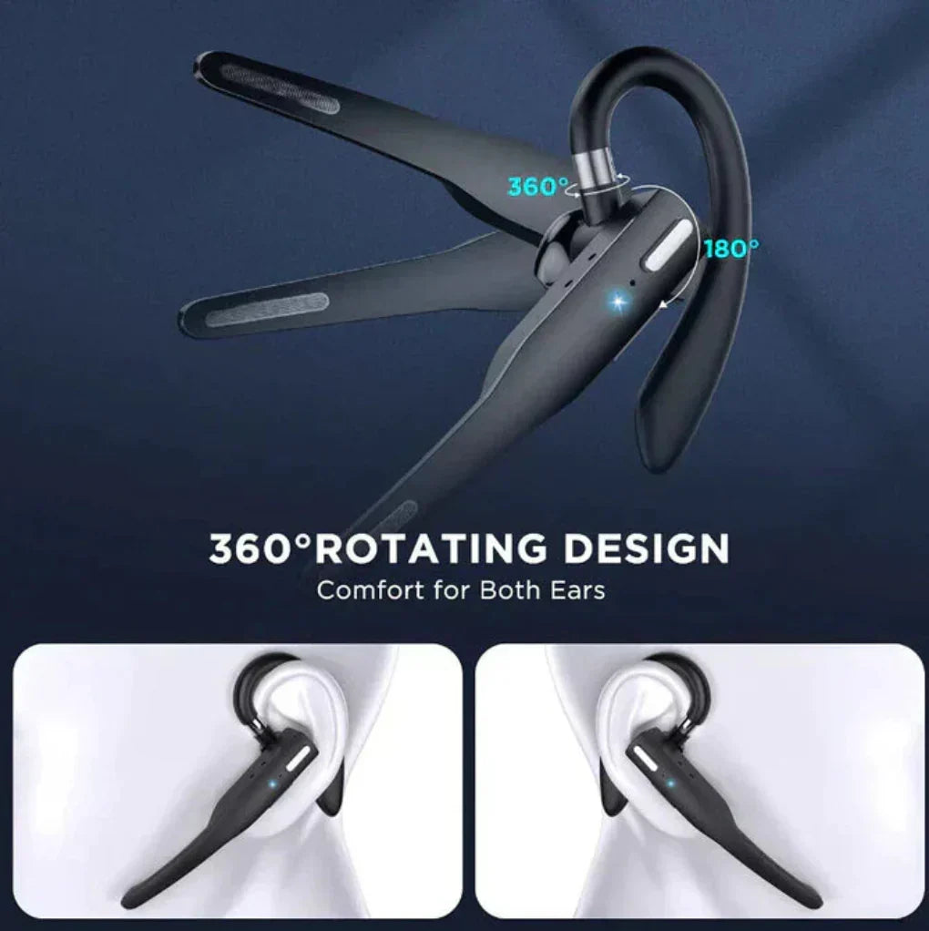Noise-Cancelling Bluetooth 5.1 Earhook Headset