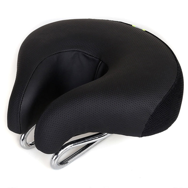 Noseless Mountain Bike Seat with Thick Soft Padding - Black