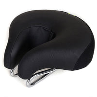 Noseless Mountain Bike Seat with Thick Soft Padding - Black