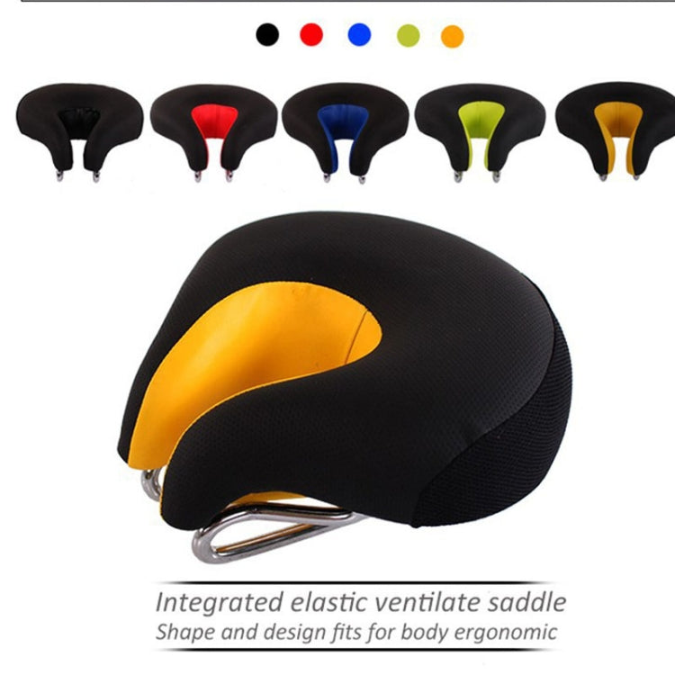 Noseless Mountain Bike Seat with Thick Soft Padding - Black
