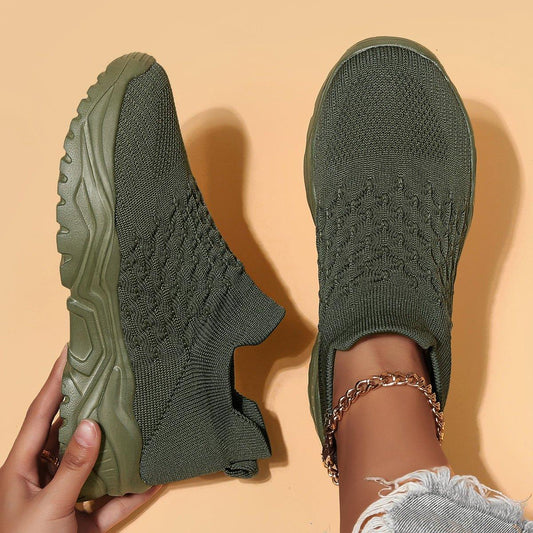 Orthopedic Slip-On Shoes in Olive Green