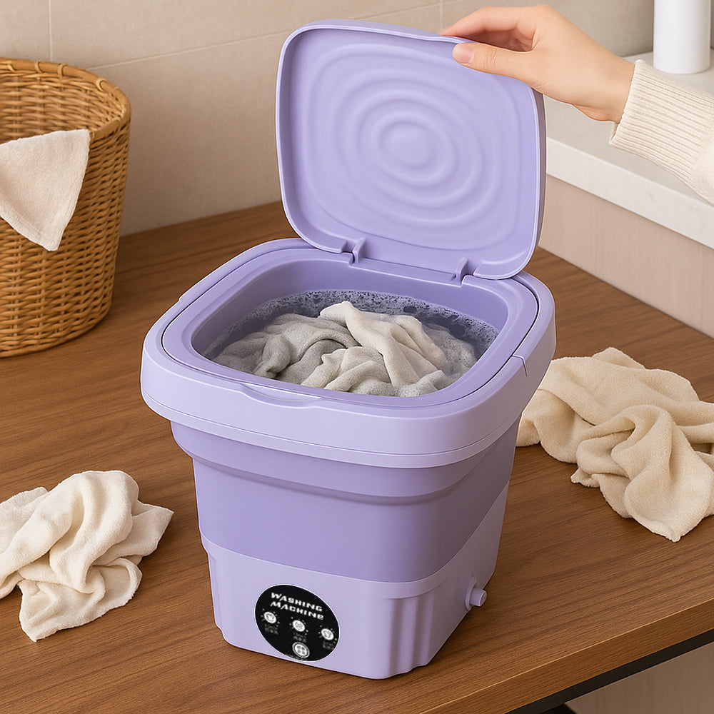 Portable and Collapsible Washing Machine with Drying Function