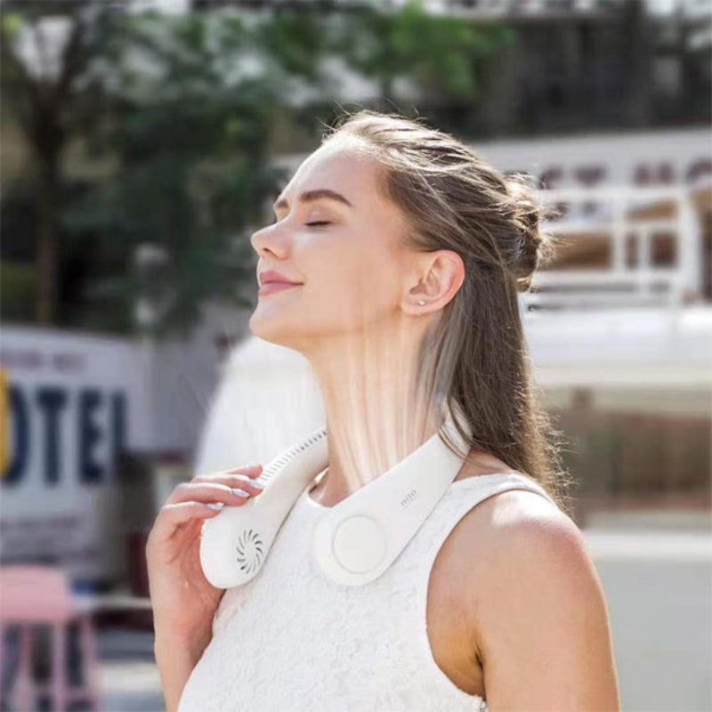 Portable Bladeless Neck Fan - 360° Cooling