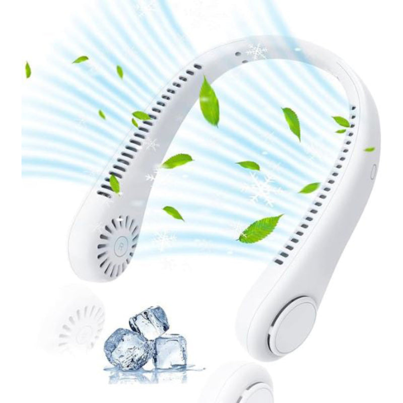 Portable Bladeless Neck Fan - 360° Cooling