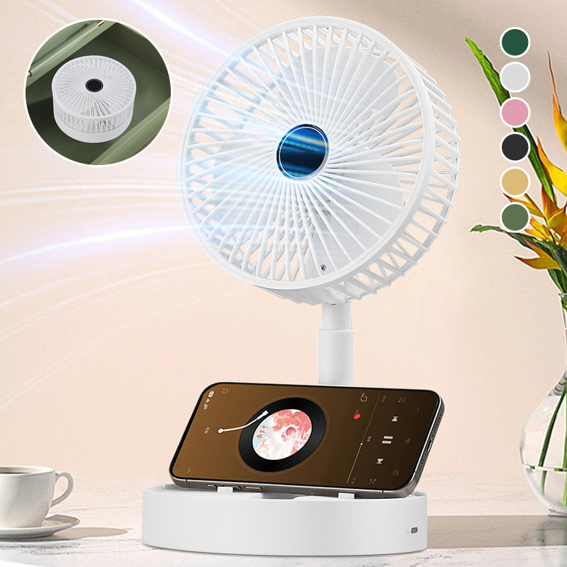 Portable, Quiet-Operation Telescopic Desk Fan