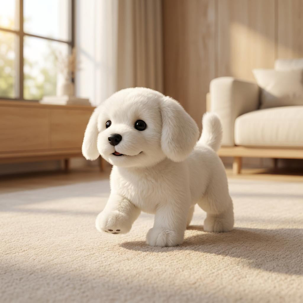 Realistic Interactive Plush Dog for Kids
