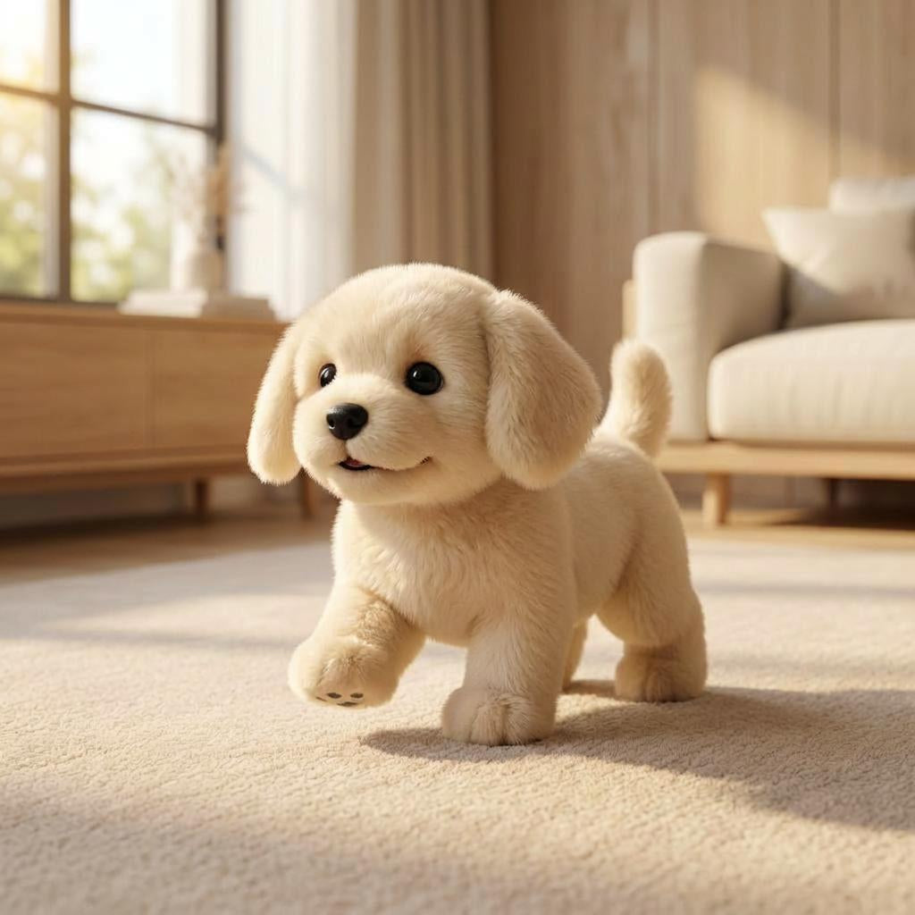 Realistic Interactive Plush Dog for Kids