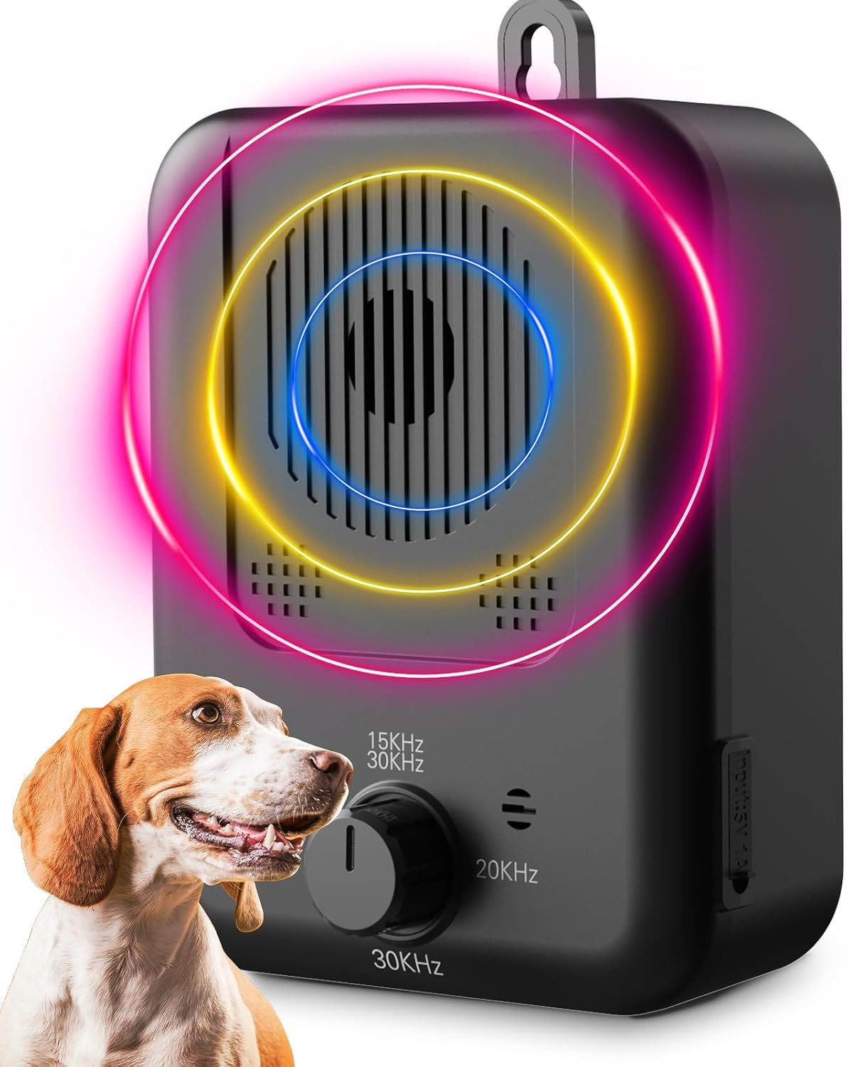 Rechargeable Ultrasonic Anti-Barking Dog Deterrent Device with 15-Meter Range