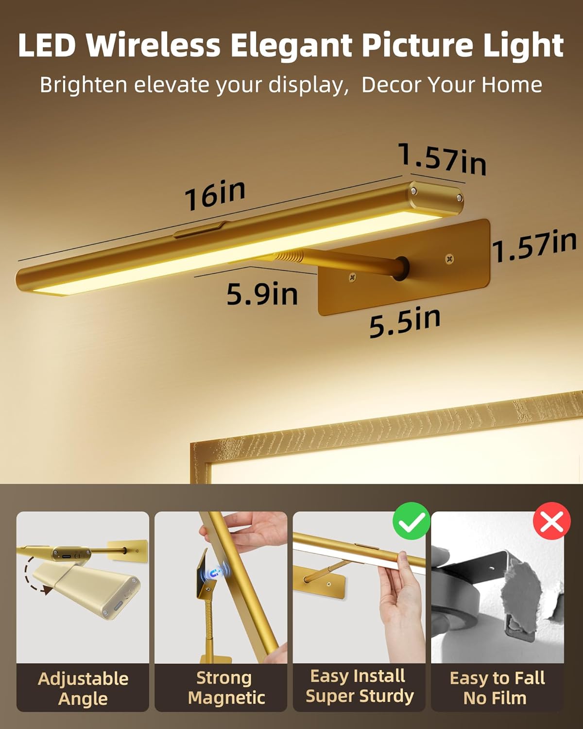 Rechargeable Wireless Picture Light