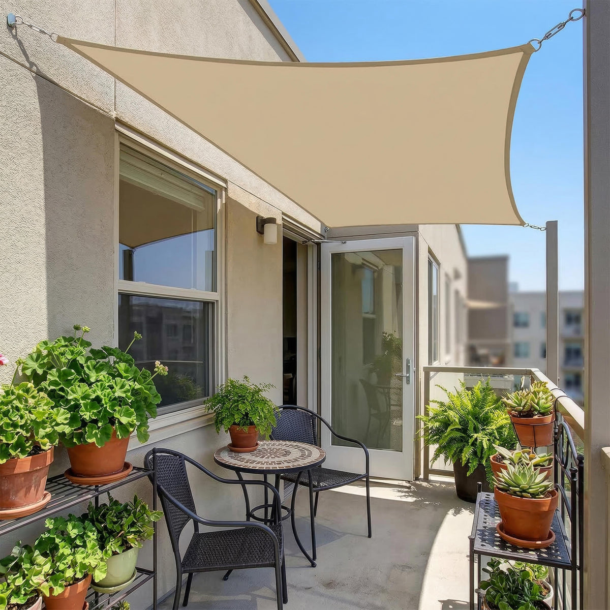 Rectangular Sun Shade Sail for Patio and Garden - Effective Shade with Durable Construction