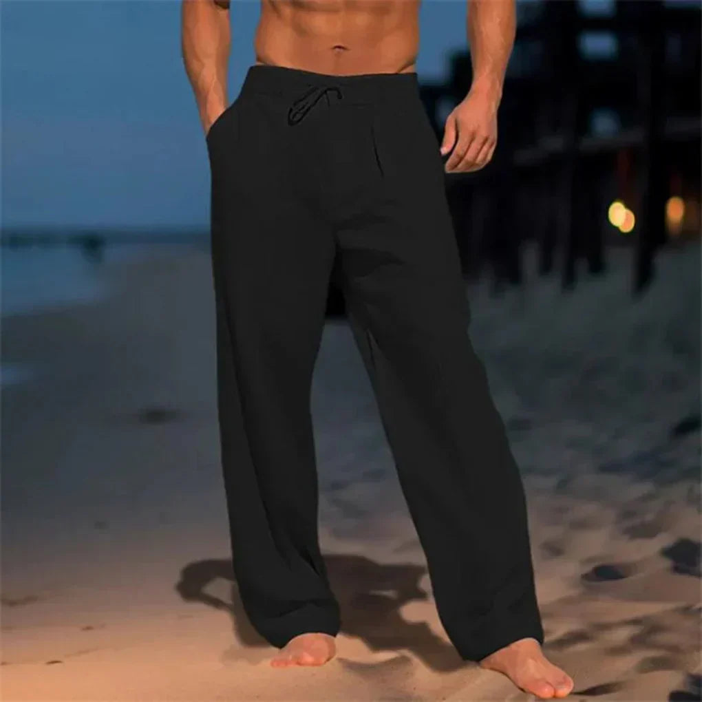 Relaxed-Fit Pleated Linen Trousers
