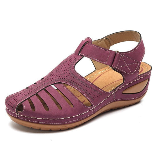 Retro Leather Orthopedic Sandals