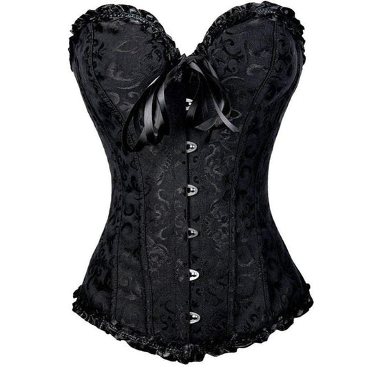 Retro Women's Boned Corset – Adjustable Waist Corset for a Sculpted Silhouette