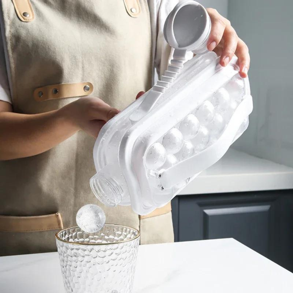 Reusable Ice Ball Bottle - Easy-to-Fill Mold for Perfectly Round Ice Balls