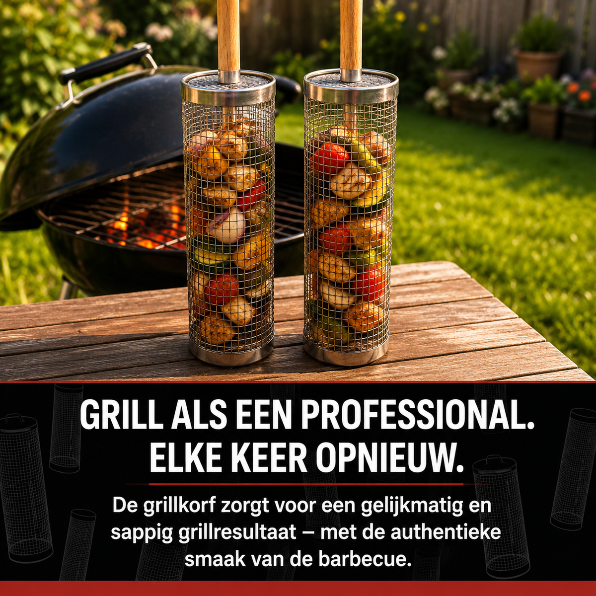 Rotating BBQ Grill Basket
