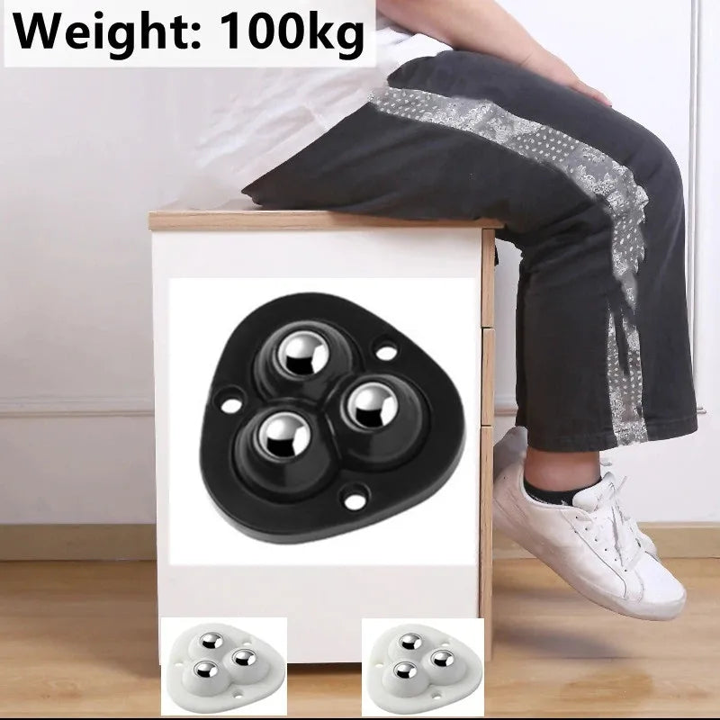 Self-Adhesive 360-Degree Swivel Furniture Caster Wheels