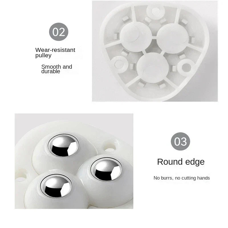 Self-Adhesive 360-Degree Swivel Furniture Caster Wheels