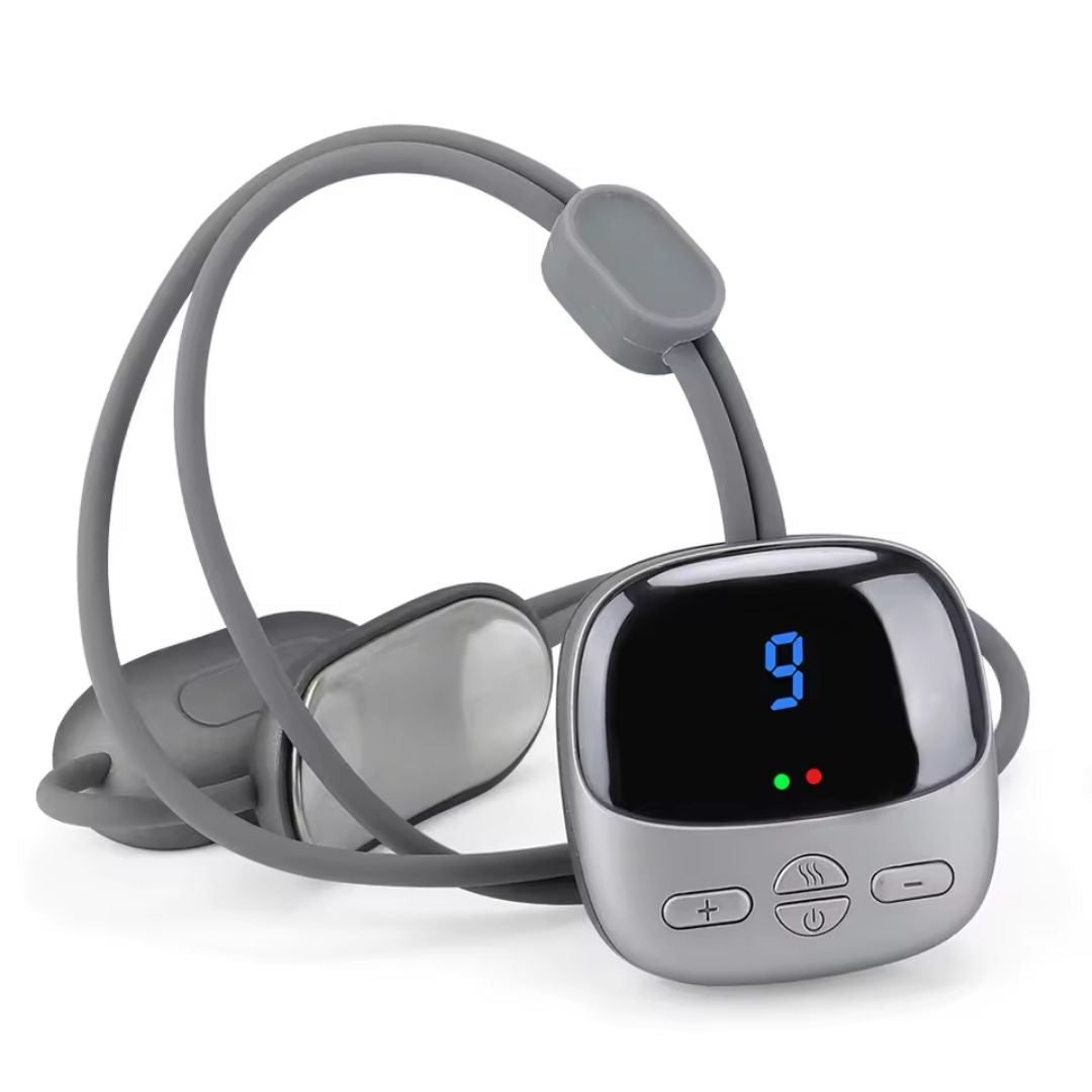 Smart Neck & Shoulder Massager with Heat - Portable Wireless Cervical Spine Relief Therapy Device