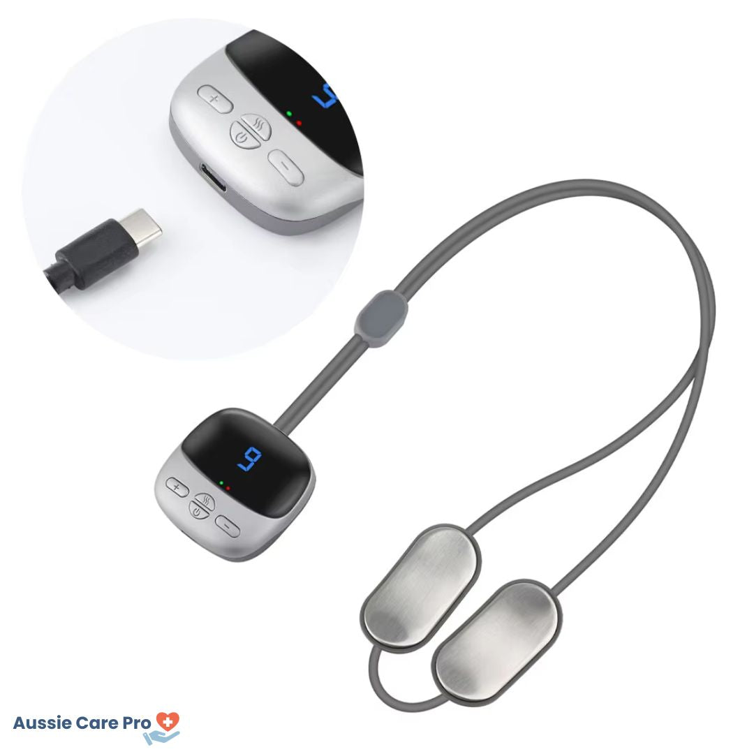 Smart Neck & Shoulder Massager with Heat - Portable Wireless Cervical Spine Relief Therapy Device