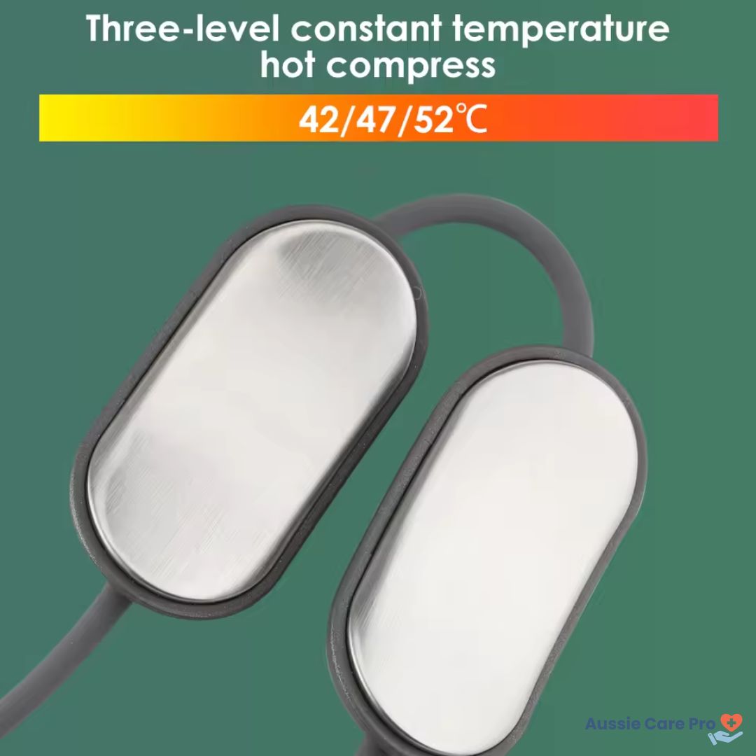 Smart Neck & Shoulder Massager with Heat - Portable Wireless Cervical Spine Relief Therapy Device