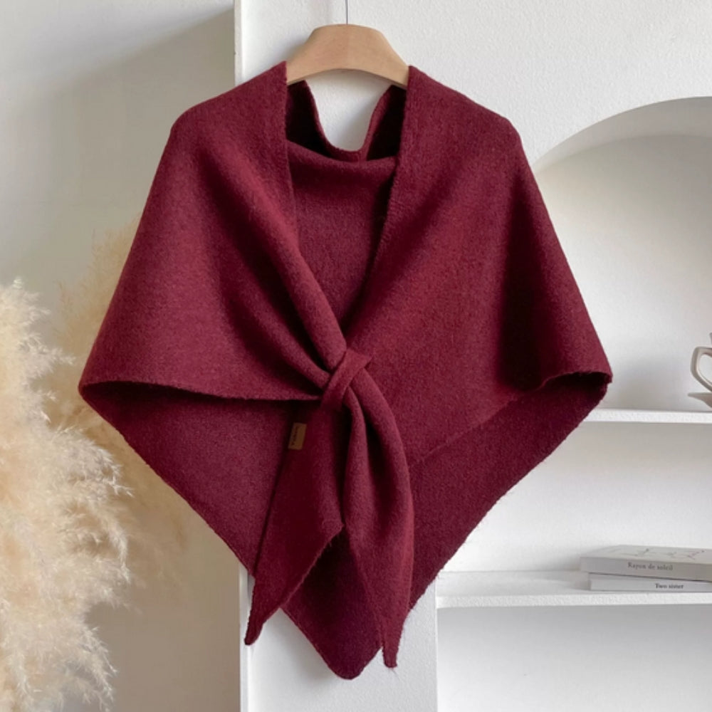Soft Triangular Poncho Shawl Cape