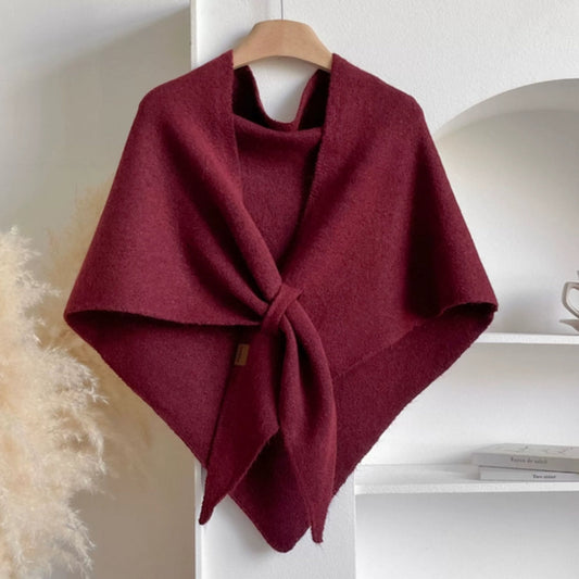 Soft Triangular Poncho Shawl Cape