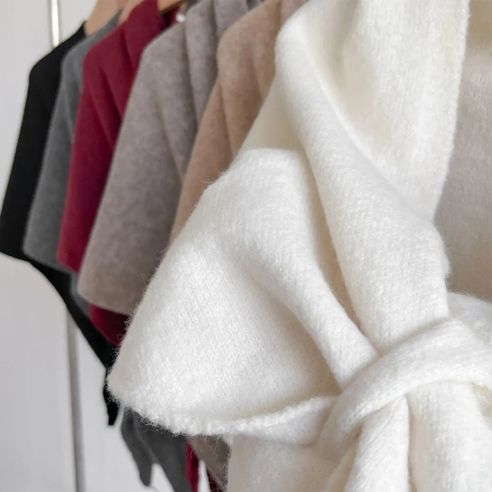Soft Triangular Poncho Shawl Cape