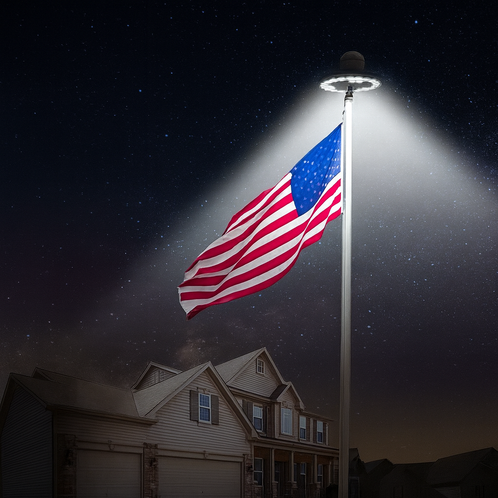 Solar Flagpole Light with 26 LEDs
