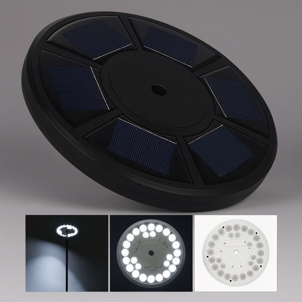 Solar Flagpole Light with 26 LEDs