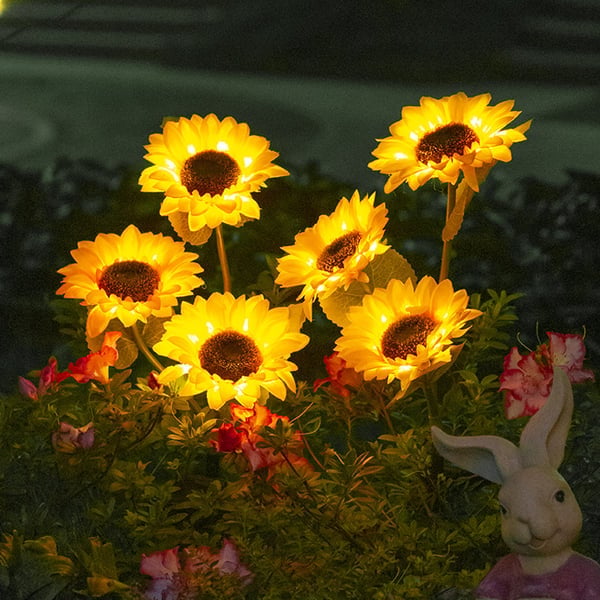 Solar Sunflower Garden Lights