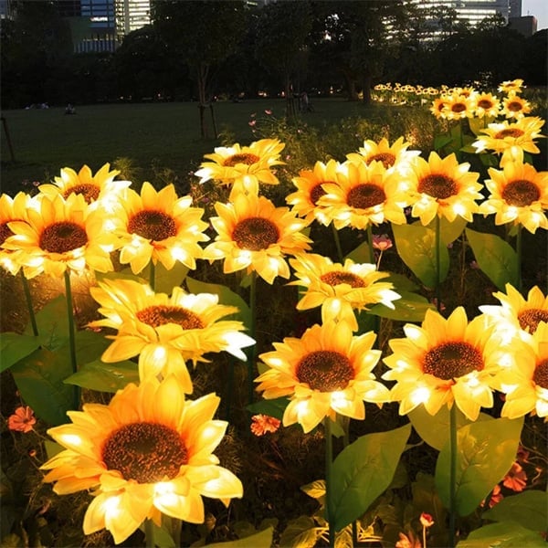 Solar Sunflower Garden Lights