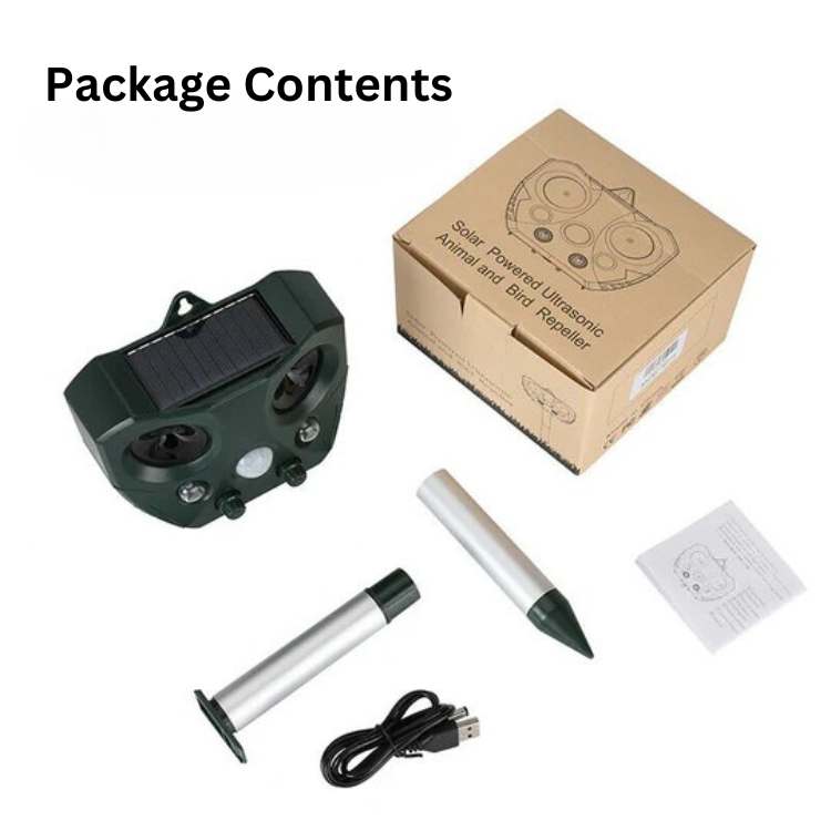 Solar Ultrasonic Bird and Pest Repeller with Motion Sensor, Waterproof