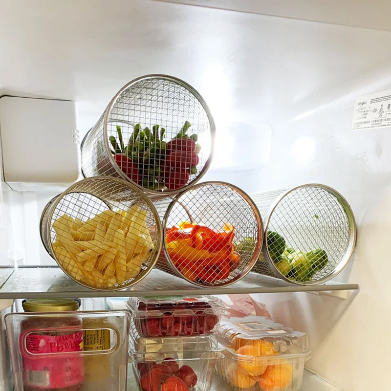 Stainless Steel Grill Basket - 360° Rotating for Even Cooking