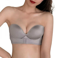 Strapless Push-Up Bra with Front Closure