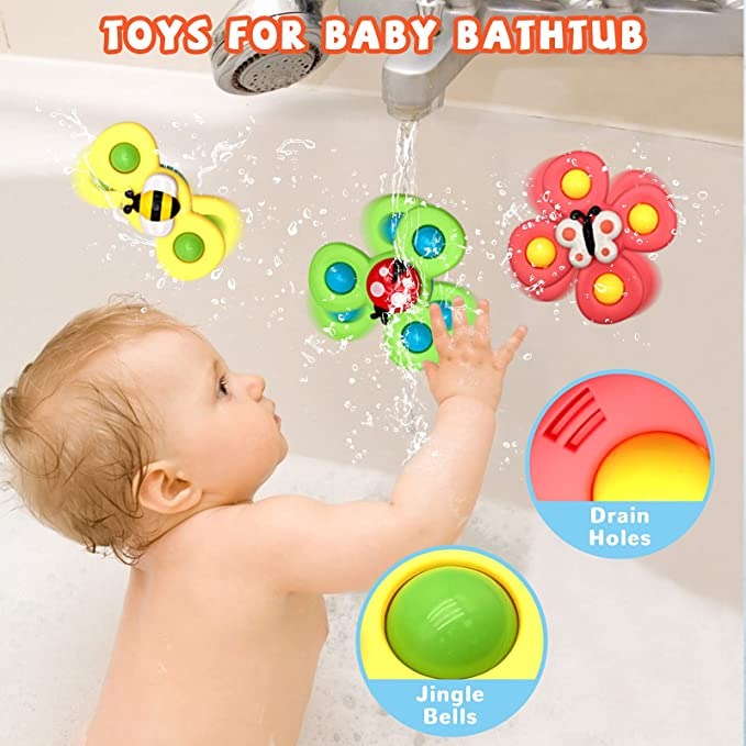 Suction Cup Rotating Spinners, 3-Piece Set