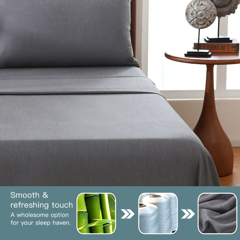 Summer Cooling Bamboo Fiber Fitted Sheet