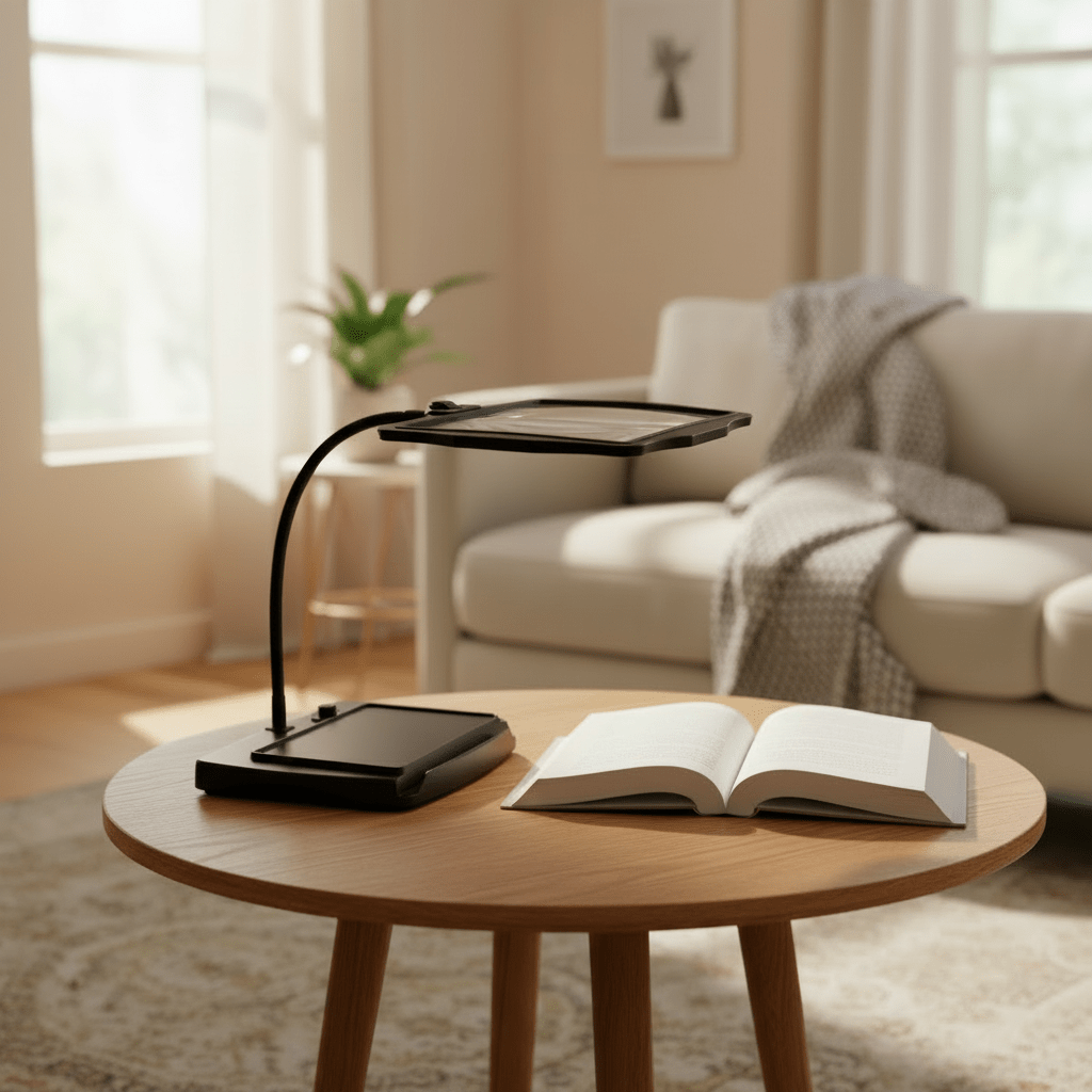 Table Magnifier with LED Light for Precision Work and Clear Details