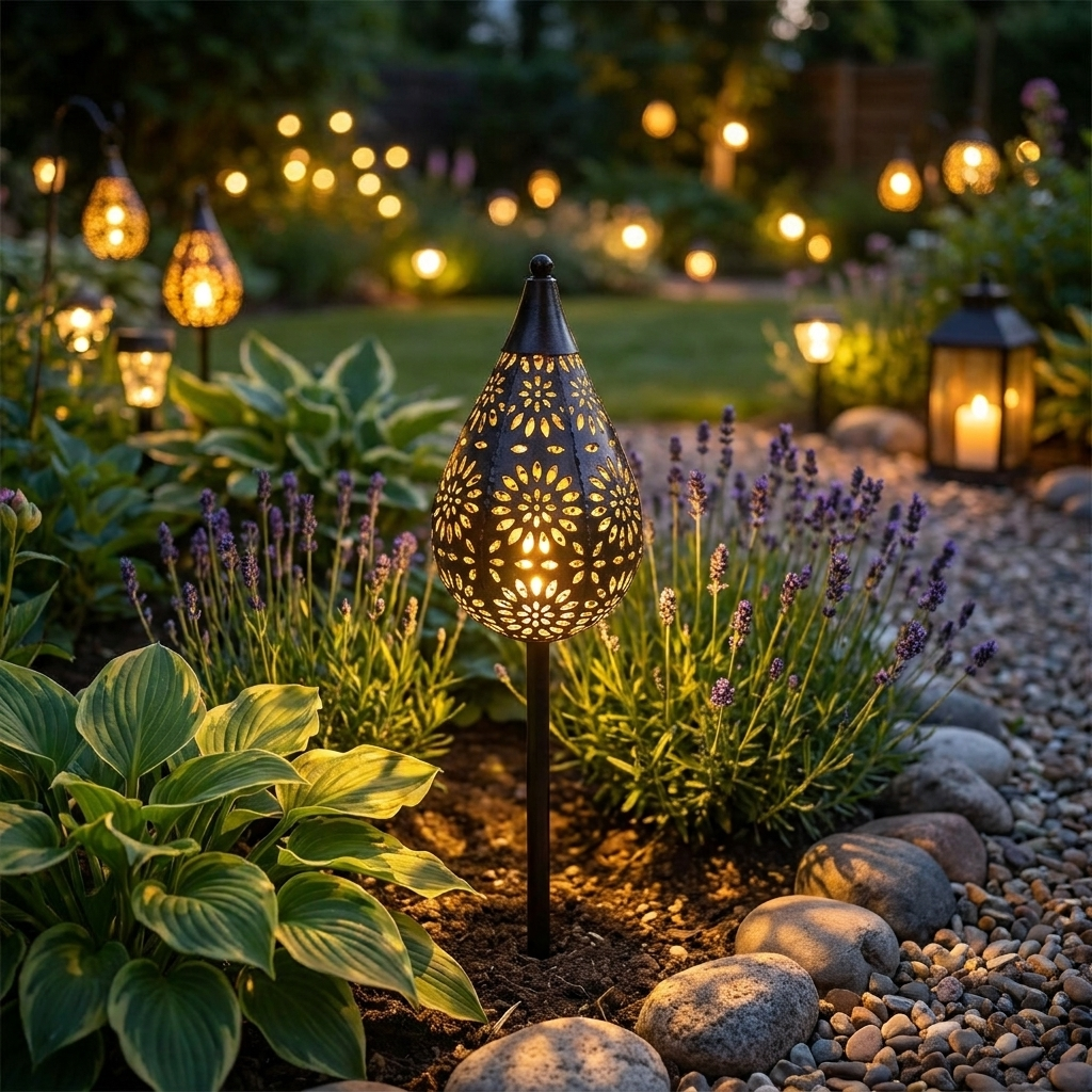 Teardrop Stainless Steel Solar Ambient Light