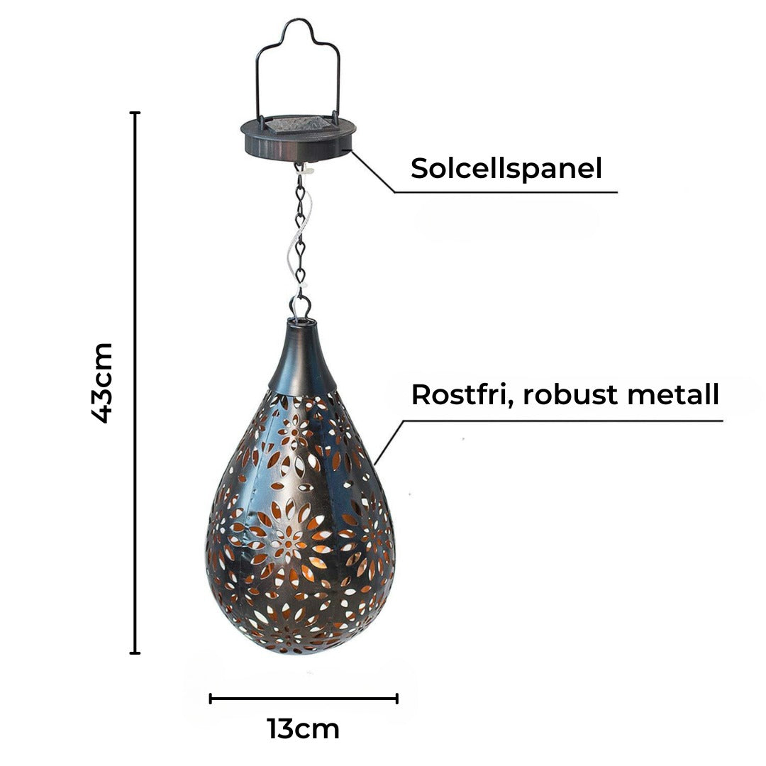 Teardrop Stainless Steel Solar Ambient Light