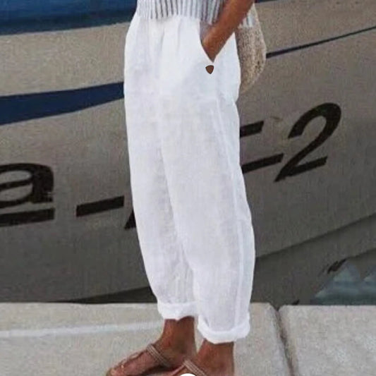 Trousers with Soft Silhouette and Side Pockets