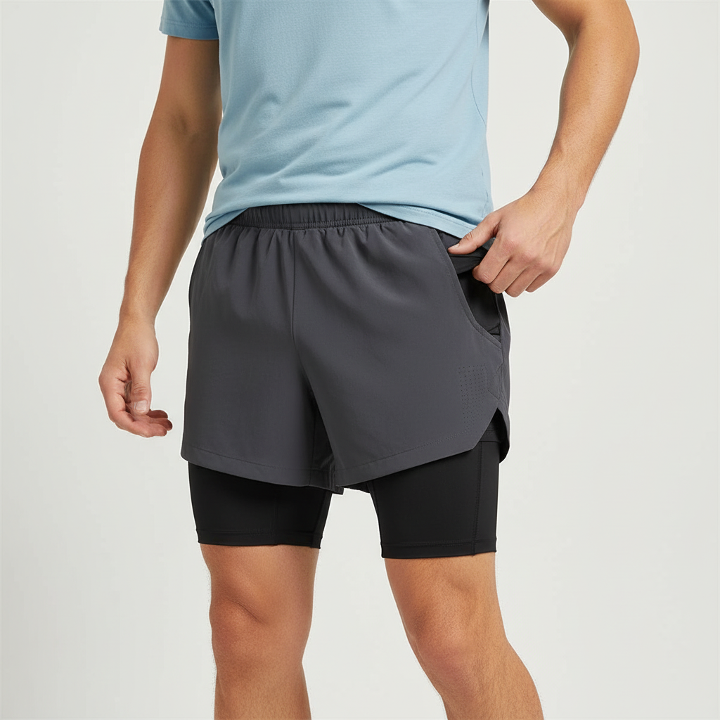 Two-Layer Athletic Shorts