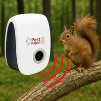 Ultrasonic Squirrel Repeller Device - Pest Control to Deter Squirrels in 48 Hours for Gardens & Yards